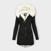 Ivara – Chaqueta de invierno impermeable y forrada con piel