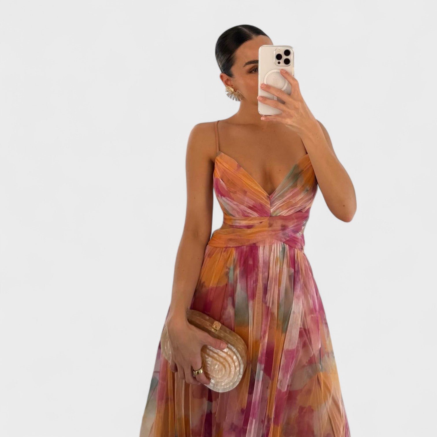 RitaBacelona – El vestido largo con flores que conquista miradas