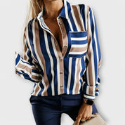 Emily - Blusa Casual de Rayas Tranquila
