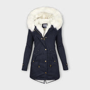 Ivara – Chaqueta de invierno impermeable y forrada con piel