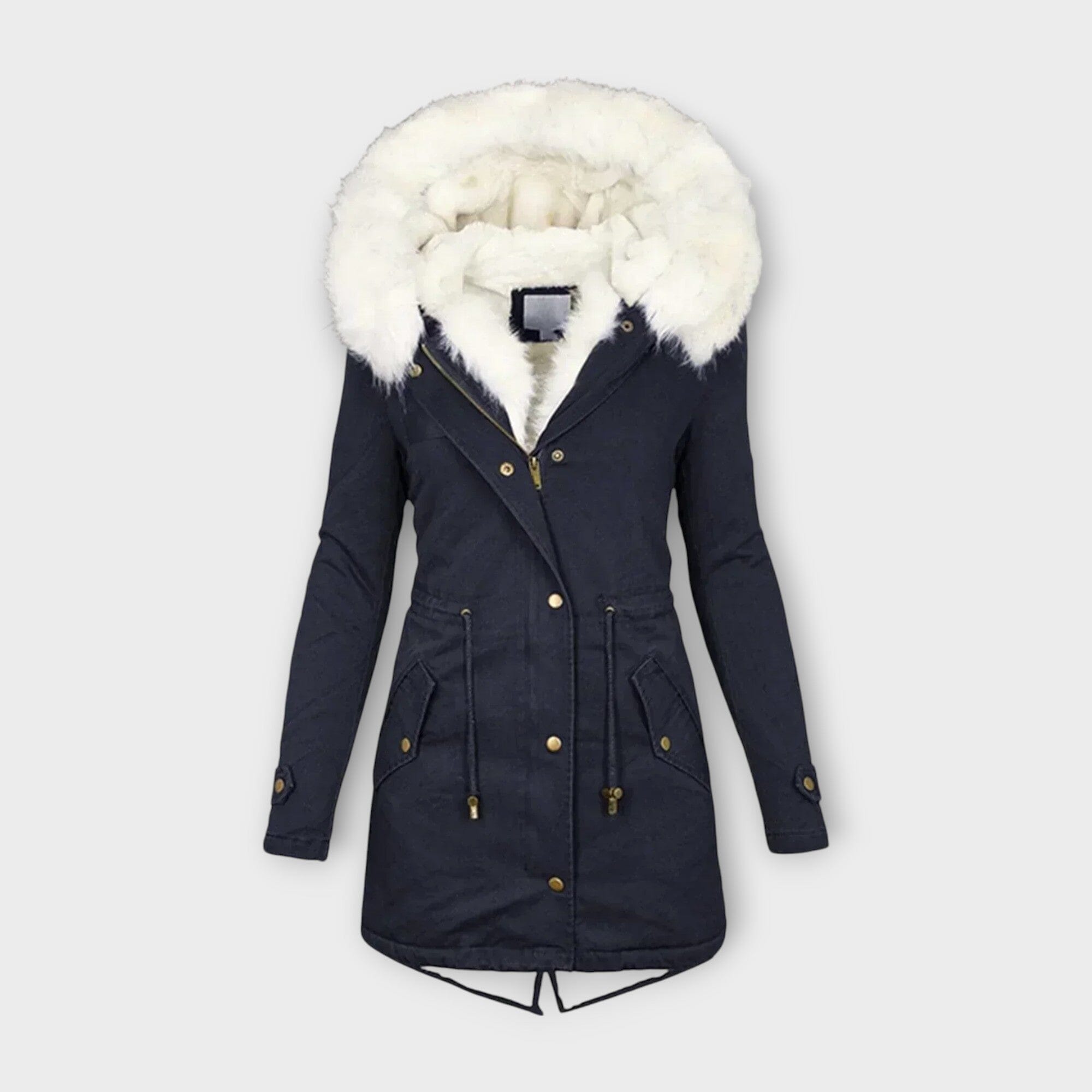 Ivara – Chaqueta de invierno impermeable y forrada con piel