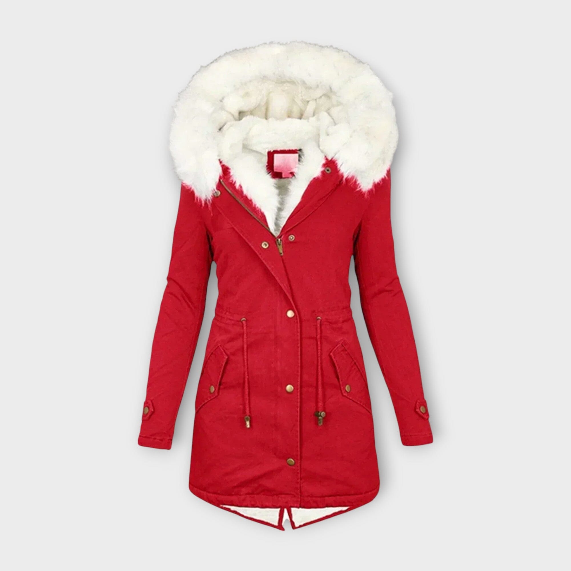 Ivara – Chaqueta de invierno impermeable y forrada con piel