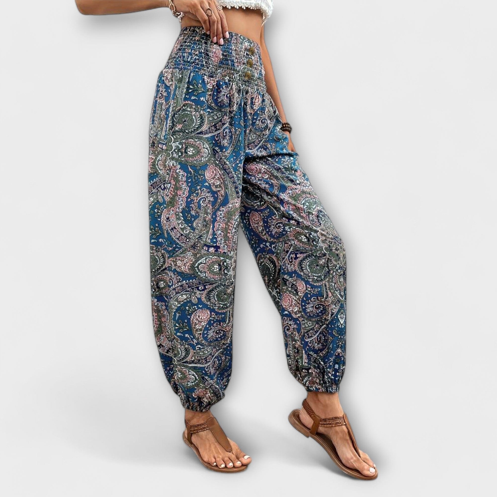 Scarlett – Pantalón con gráfico étnico