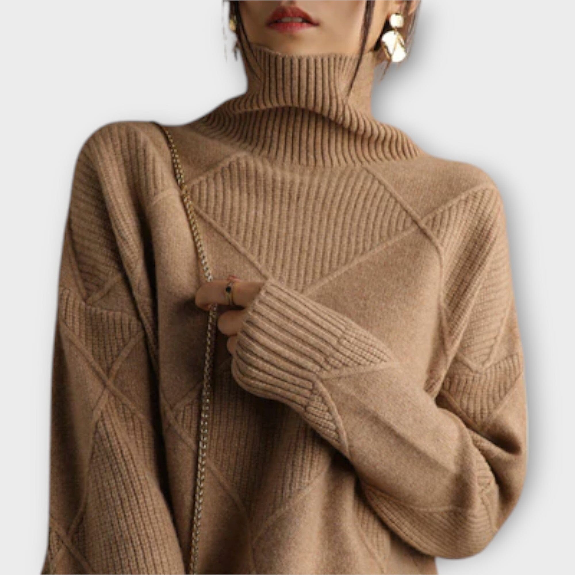 Melanie - Suéter de Cuello Alto Acogedor