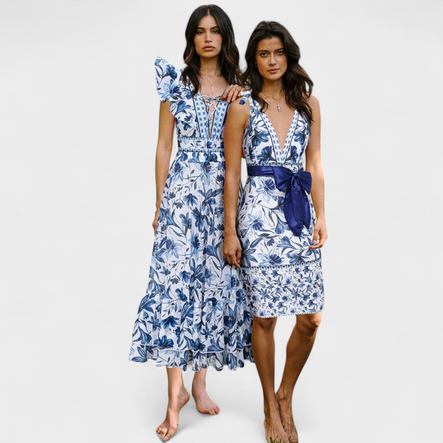 Conjunto Floral Mediterráneo – Bañador con Falda a Juego