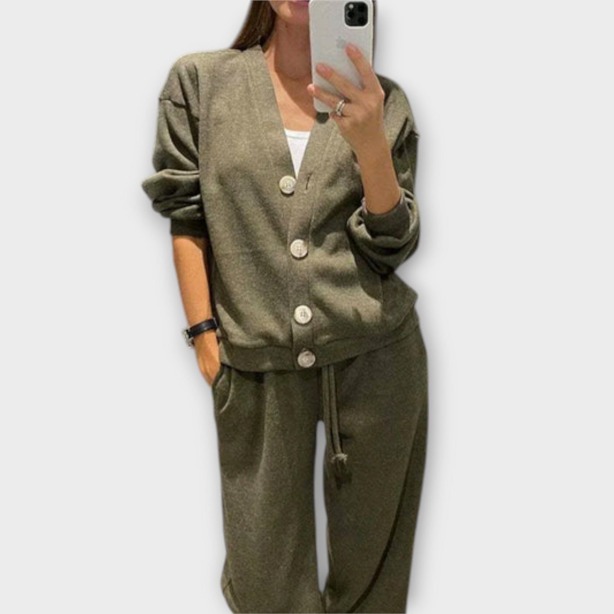Chantal – Conjunto de Cardigan y Pantalones