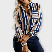 Emily - Blusa Casual de Rayas Tranquila