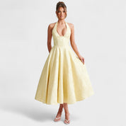 Halina – Vestido Midi Corset con Vuelo