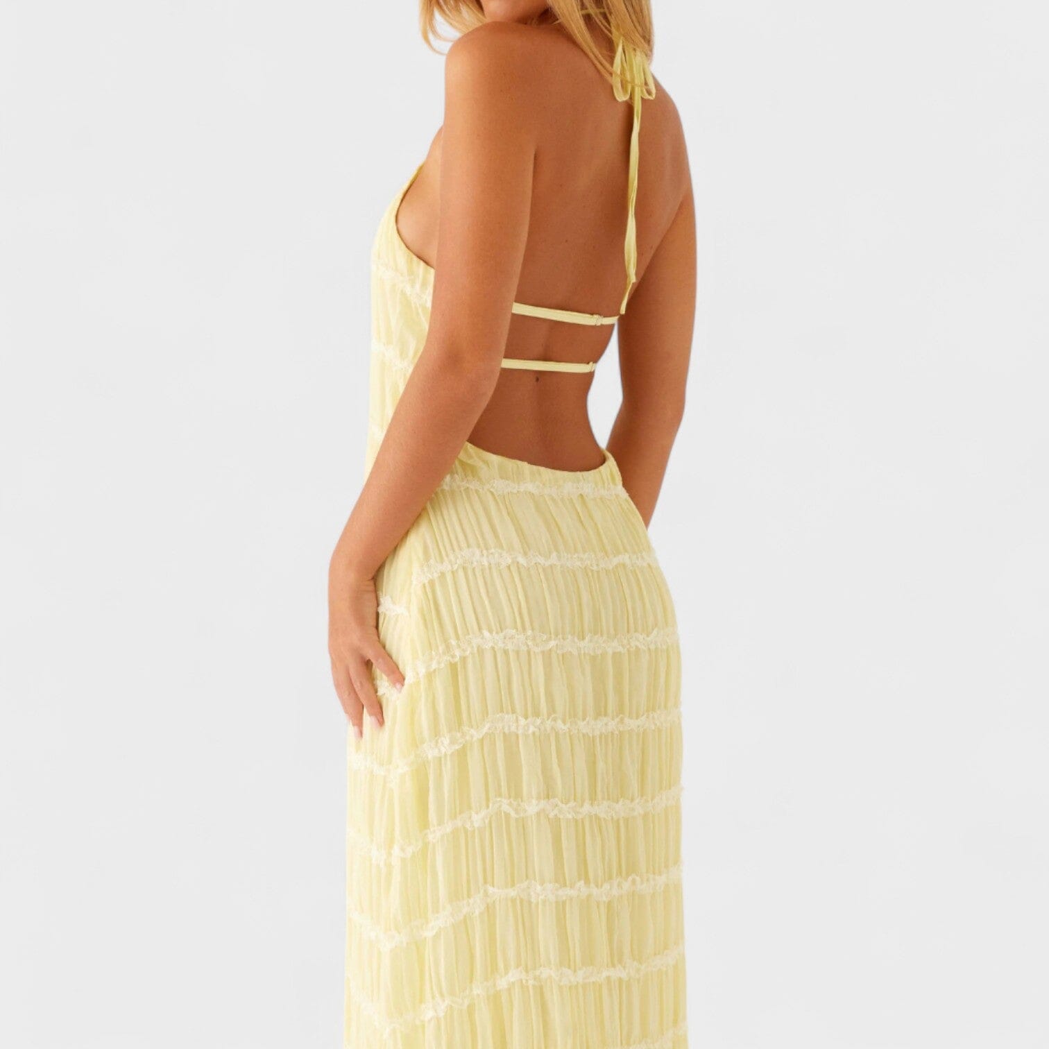 ADELINE - VESTIDO LARGO CON CUELLO HALTER