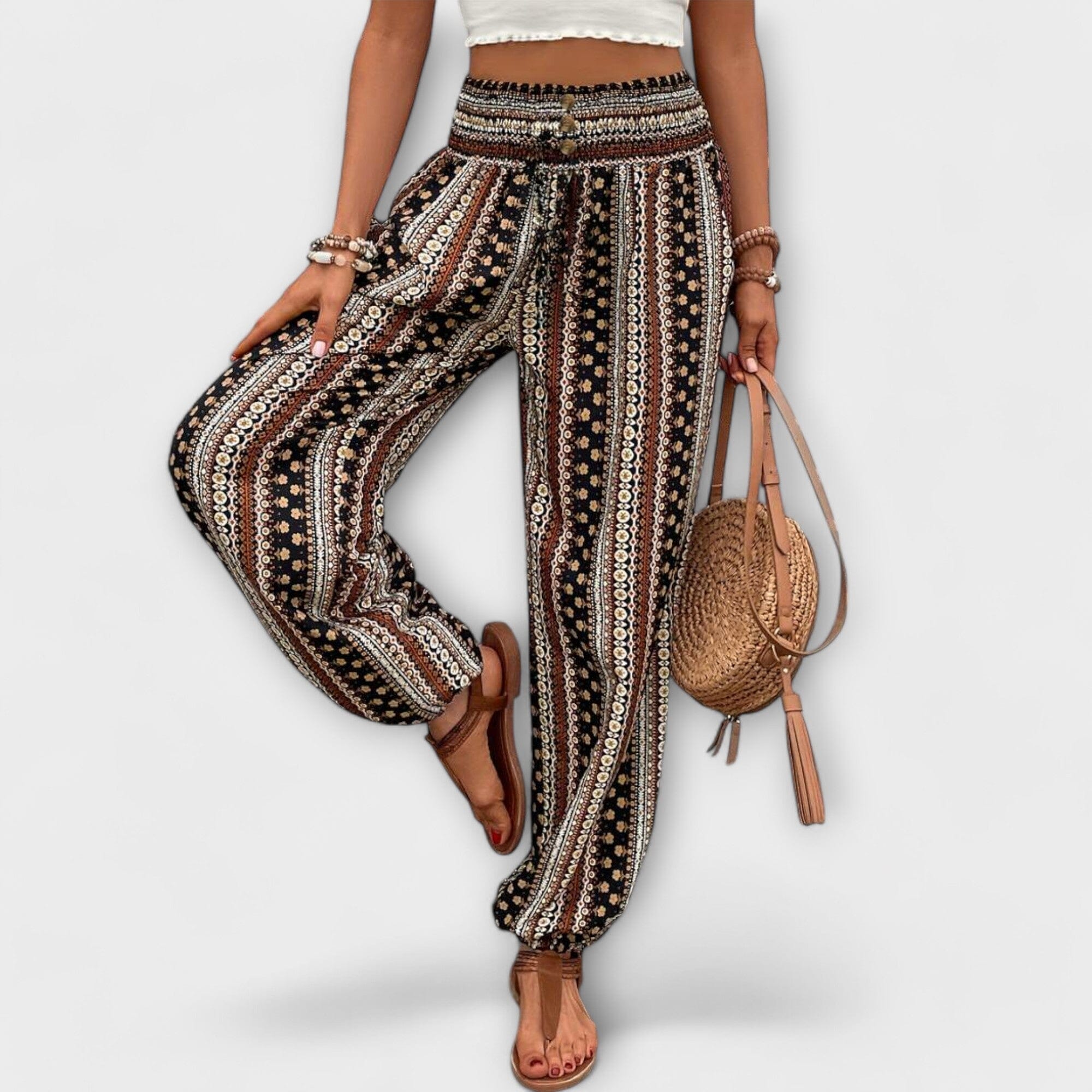 Scarlett – Pantalón con gráfico étnico