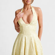 Halina – Vestido Midi Corset con Vuelo
