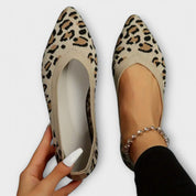 Bailarinas de encaje con estampado de leopardo