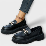 Mocasines de plataforma con hebilla para mujer – a la moda