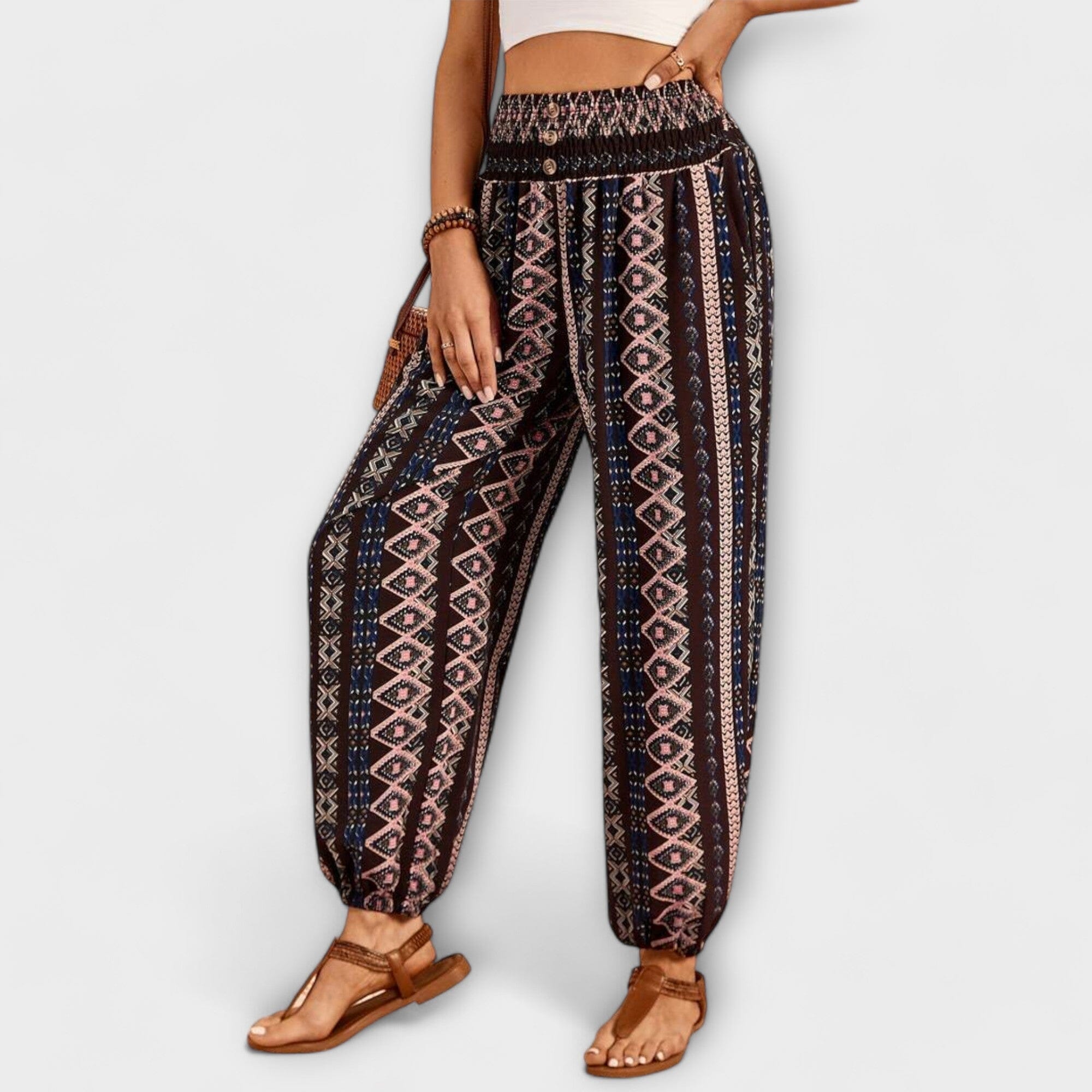 Scarlett – Pantalón con gráfico étnico