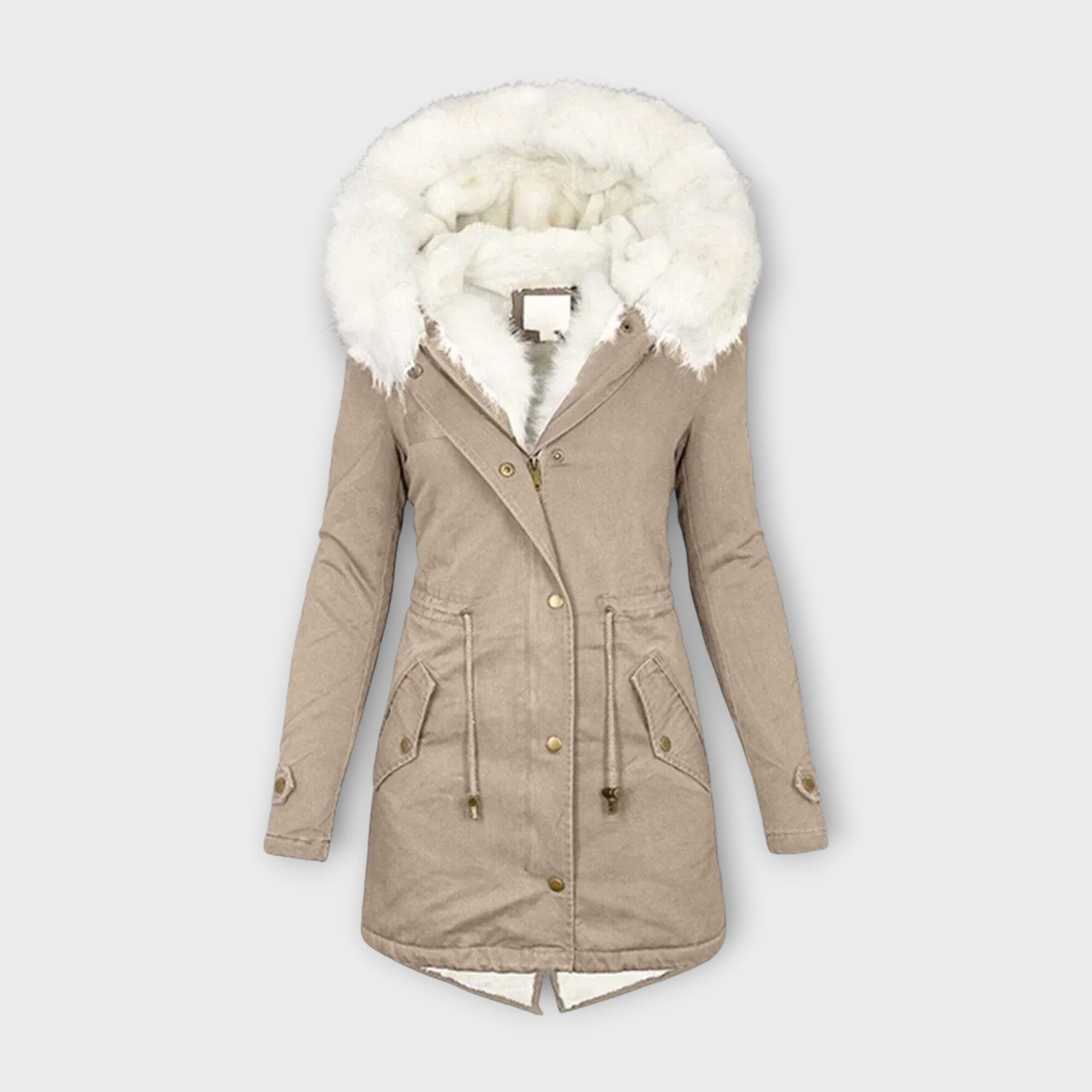 Ivara – Chaqueta de invierno impermeable y forrada con piel