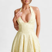 Halina – Vestido Midi Corset con Vuelo