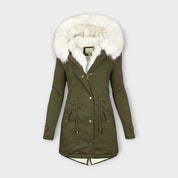 Ivara – Chaqueta de invierno impermeable y forrada con piel