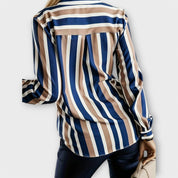 Emily - Blusa Casual de Rayas Tranquila