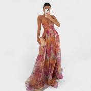 RitaBacelona – El vestido largo con flores que conquista miradas