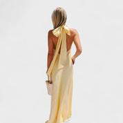 Martina – Vestido Satinado de Lazo