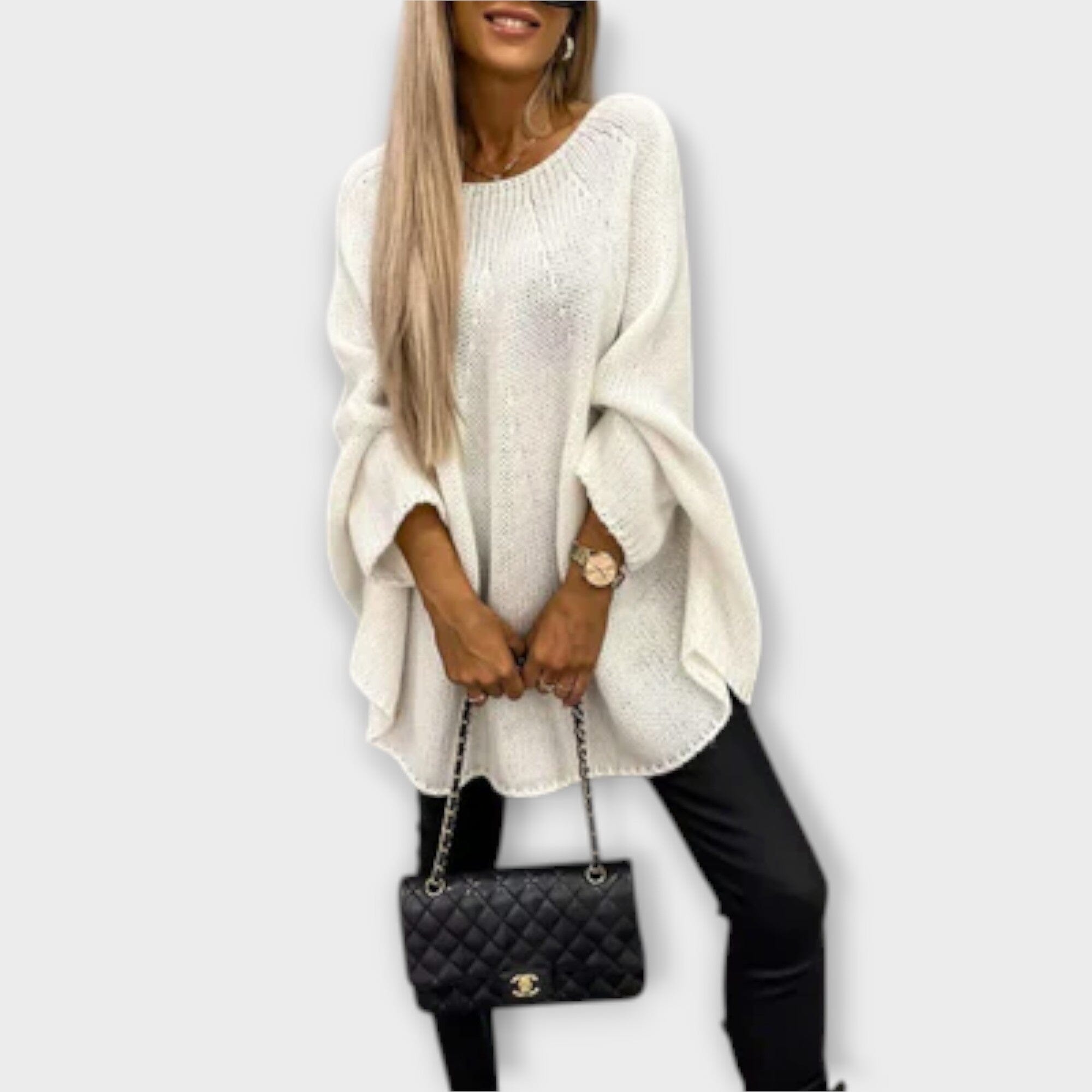 Isabelle - Pullover de Mujer con Cuello Redondo Estiloso