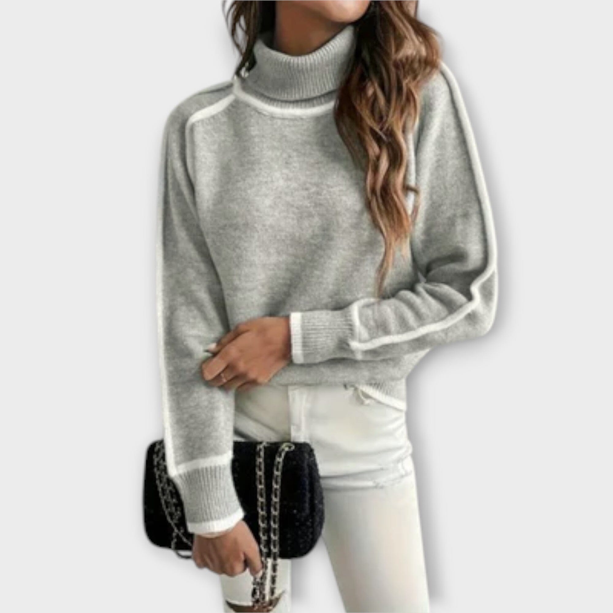 Aurora - Suéter Casual con Cuello Alto