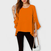 Aria - La Blusa Perfecta para la Primavera con Escote Redondo