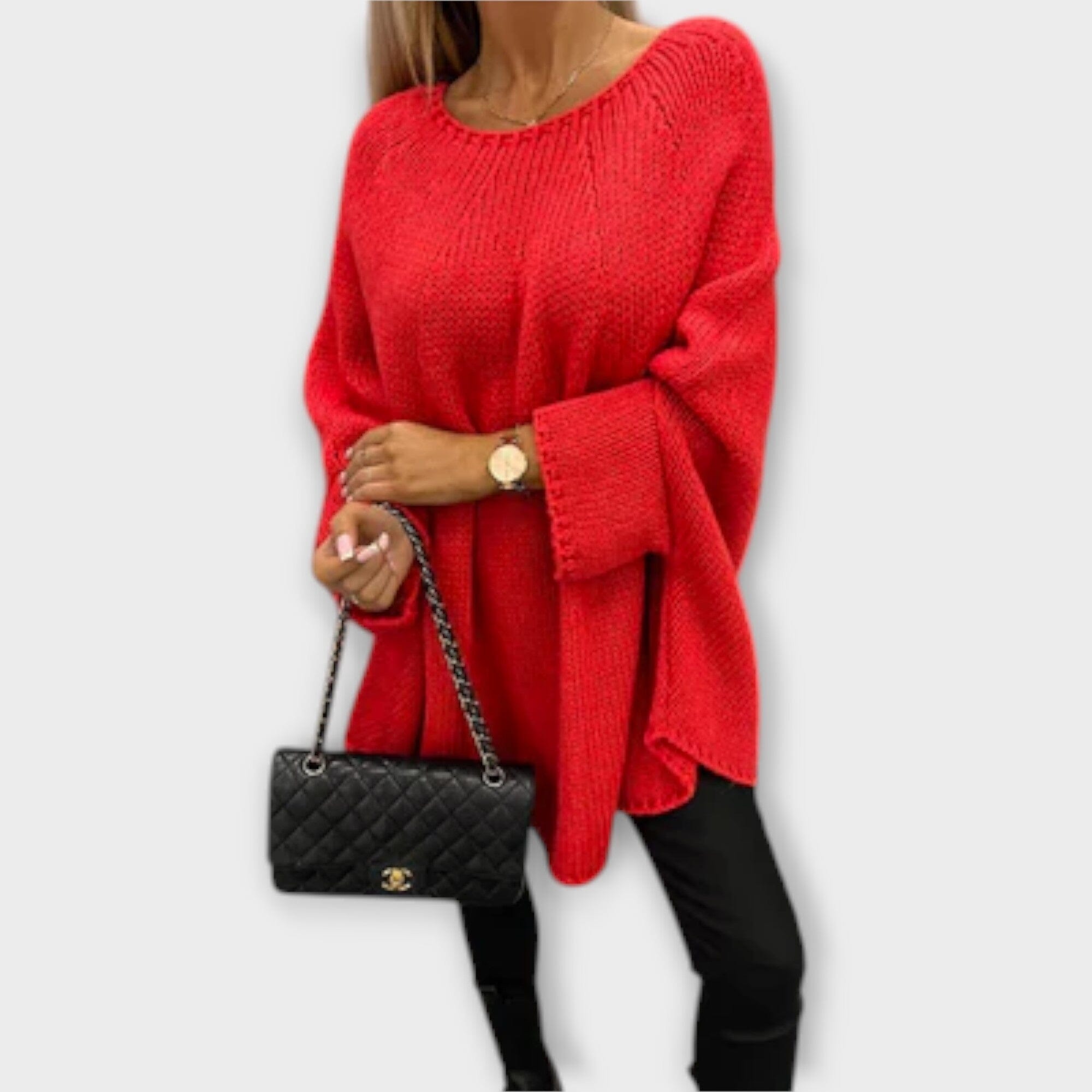 Isabelle - Pullover de Mujer con Cuello Redondo Estiloso